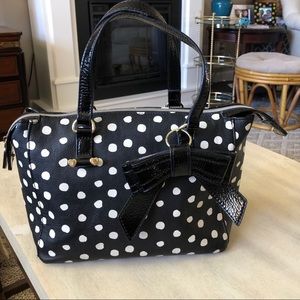 Betsy Johnson classic black & white handbag